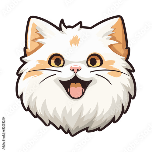 Photos Cute Ragamuffin Cat Breed Colorful Watercolor Funny Face Cartoon Kawaii Clipart
