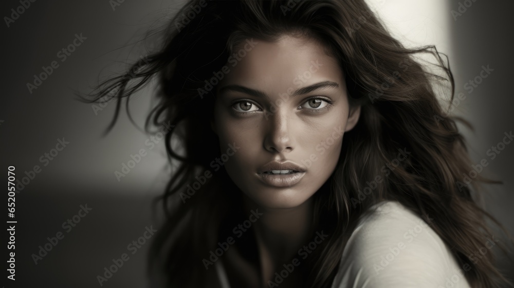 Close-up portrait of a young woman with a sad expression. Sadness and depression concept. Close-up portrait of a young woman with a sad expression. Sadness and depression concept.