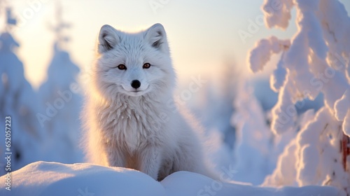 Withe Polar fox in the Snow, ai generated © Pixelkram