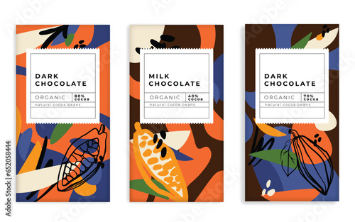 Packaging chocolate vector template.