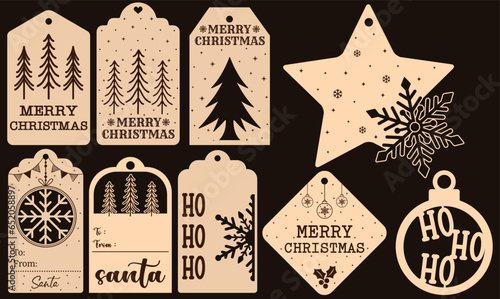 Christmas Gift Tag Laser Cut Bundle