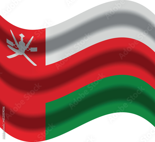 oman flag with wind icon