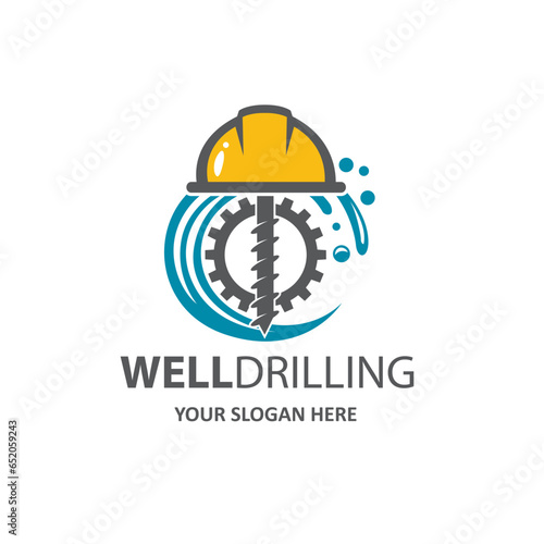 water well drilling isolated on white background