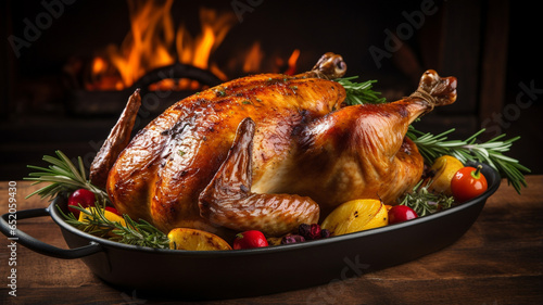 roasted chicken with herbs and spices