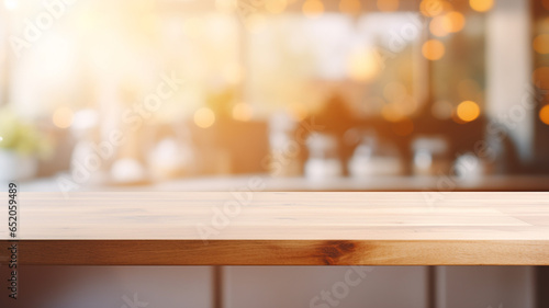 table top and blur background of the background