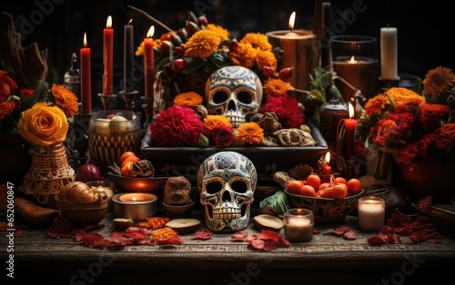 Altar in honor of the Day of the Dead, commemoration of the deceased © Mike