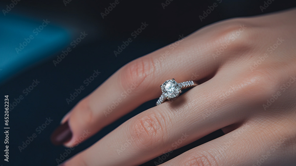 diamond ring in hand diamond ring in hand