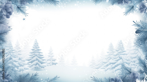 Clean and Simple Winter Frame Illustration