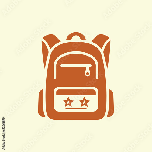 Backpack icon vector illustration.