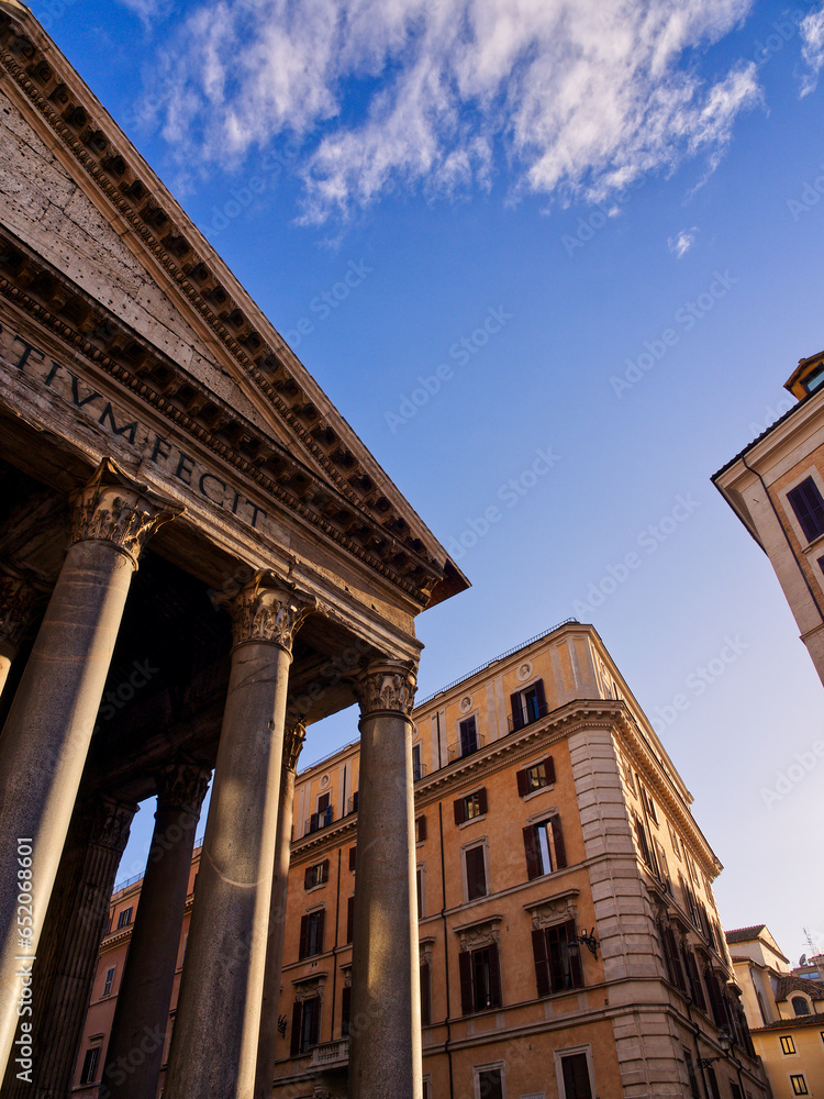 The pantheon high angle view, Rome, Italy