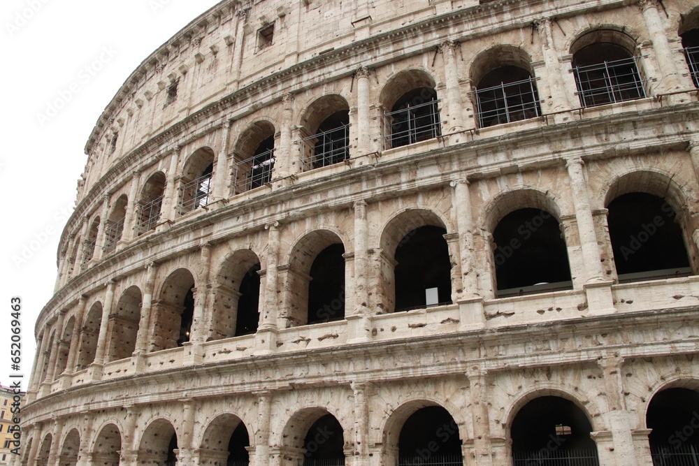 Ancient Colosseum (Coliseum) building in Rome, Italy