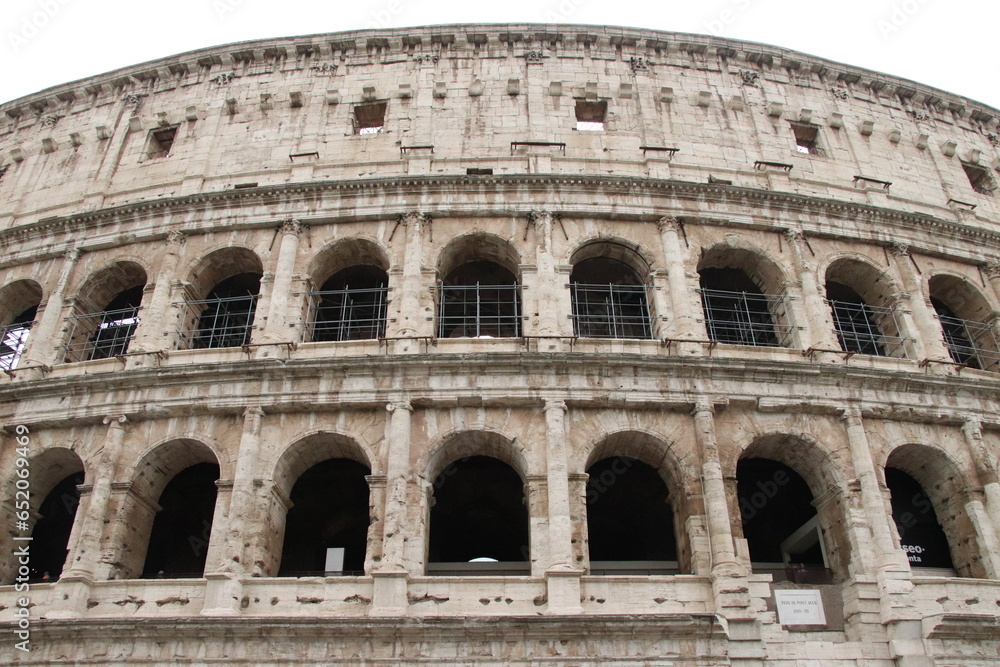 Ancient Colosseum (Coliseum) building in Rome, Italy