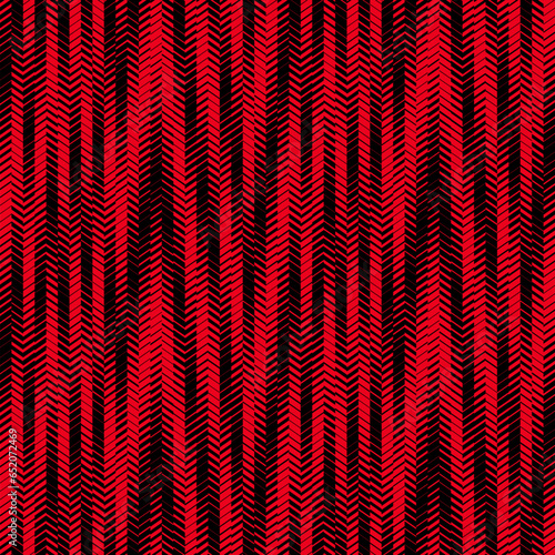 Abstract vector geometric seamless pattern with fading lines, tracks, halftone stripes. Sport style illustration, urban art. Graphic texture in trendy neon red and black color. Modern sporty design