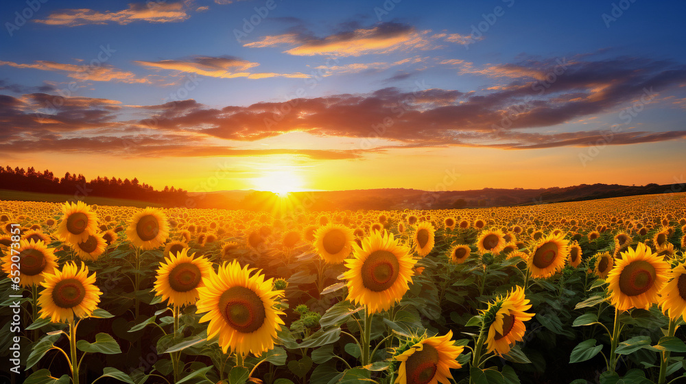 Fototapeta premium Sunflower Landscape 2
