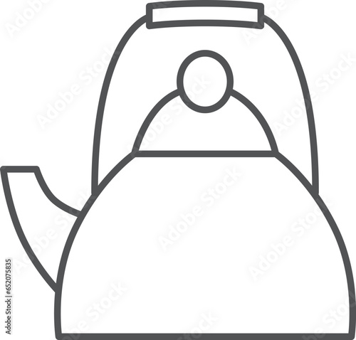 日用品の単品イラストアイコン　やかん