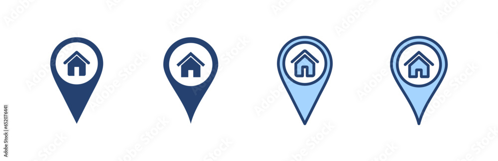 Address icon vector. home location sign and symbol. pinpoint Address icon vector. home location sign and symbol. pinpoint