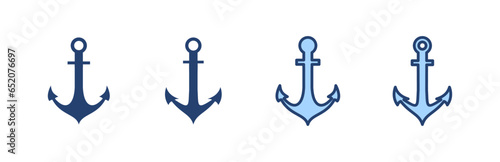 Anchor icon vector. Anchor sign and symbol. Anchor marine icon.