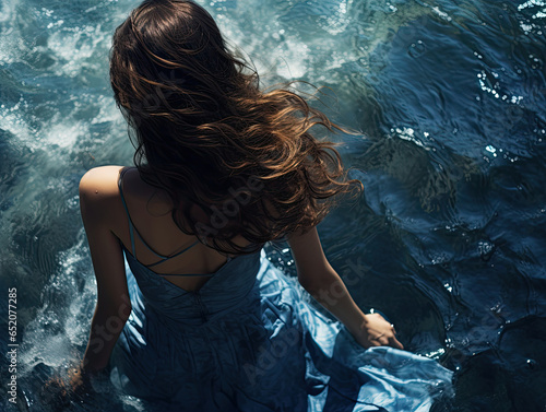Deep Blue Oceanic Background for Beauty Branding