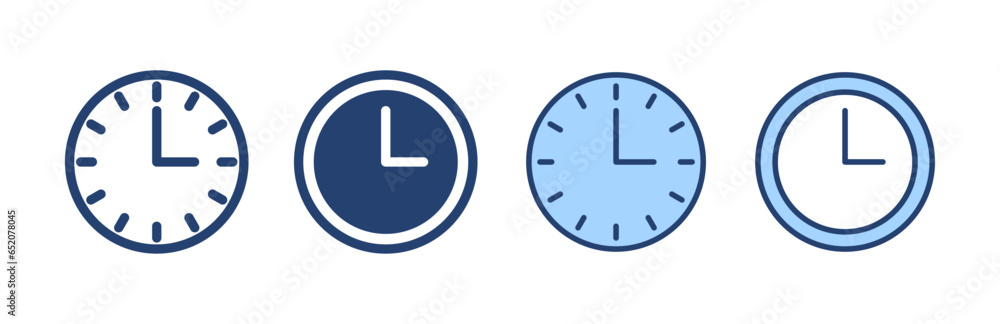 Clock icon vector. Time sign and symbol. watch icon Clock icon vector. Time sign and symbol. watch icon