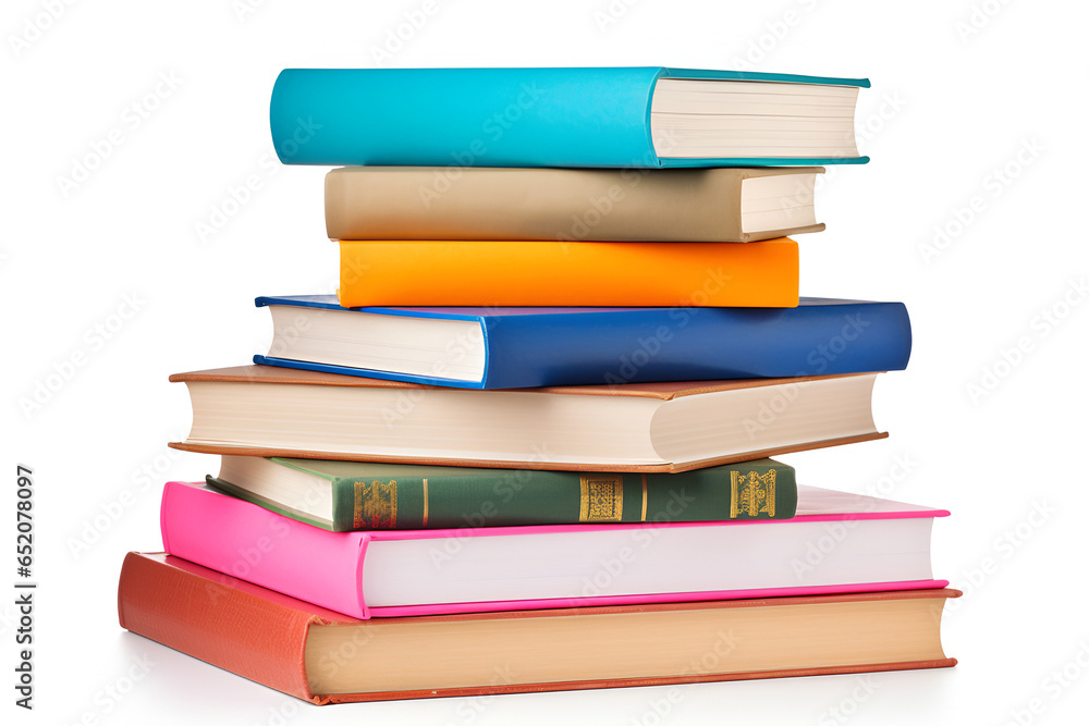 Stack of books isolated on white background. Stack of books isolated on white background.