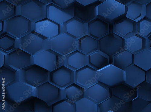 Hexagonal dark blue navy background texture
