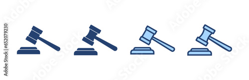 Gavel icon vector. judge gavel sign and symbol. law icon. auction hammer