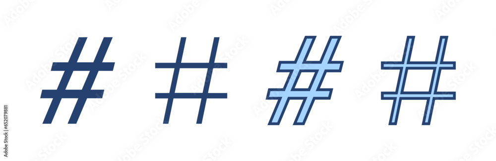 Obraz premium Hashtag icon vector. hashtag sign and symbol