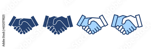 Handshake icon vector. business handshake sign and symbol. contact agreement