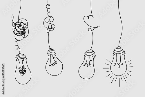 confusion clarity or path vector idea concept. Simplifying the complex . Doodle vector illustration.