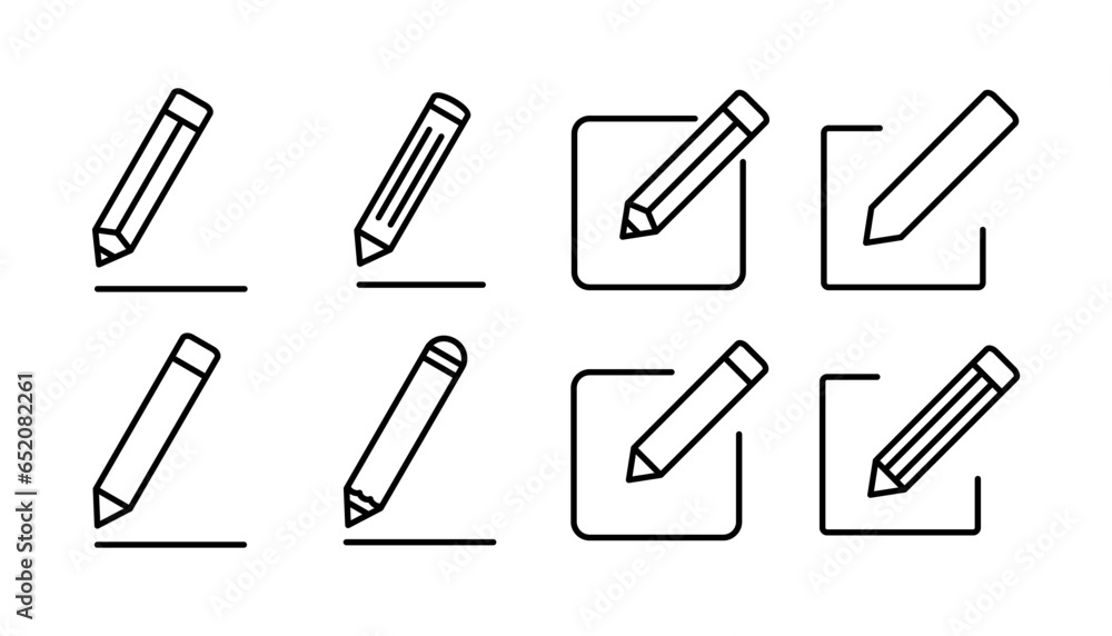 Edit icon vector. edit document sign and symbol. pencil Edit icon vector. edit document sign and symbol. pencil
