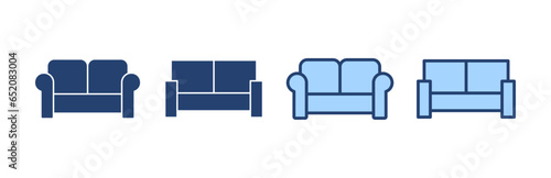 Sofa icon vector. sofa sign and symbol. furniture icon