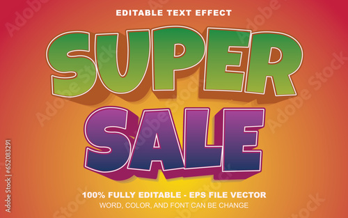 Super Sale Editable Text Effect | EPS File Vector