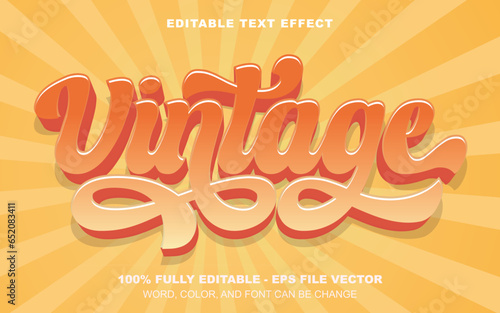 Vintage Editable Text Effect | EPS File Vector