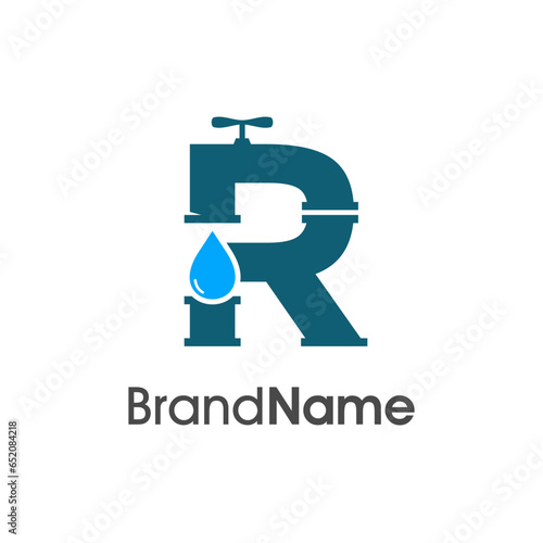 Initial R Pipe and Water Logo