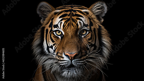Portrait of a Tiger with a black background © Ziyan Yang