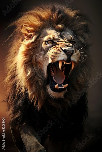 The Lion King  A Powerful Lion Exuding Strength and Presence  Evoking the Essence of a Lion King