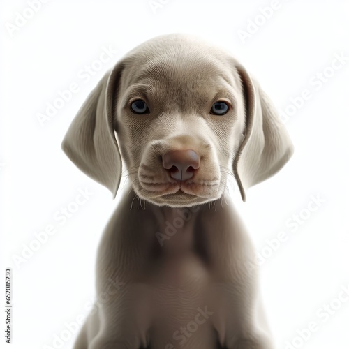 Weimaraner Pup s Tender Moments  Heartwarming Puppy Love  Generative AI