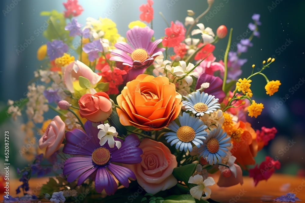 bouquet of flowers, Generative AI