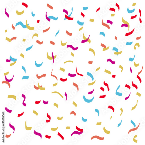 Confetti Colorful Ribbon Birthday Party Vector Illustration Background