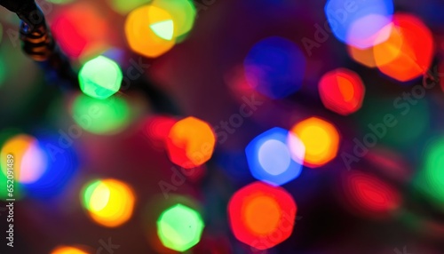 Colorful christmas lights bokeh background. © Let's-Get-Creative