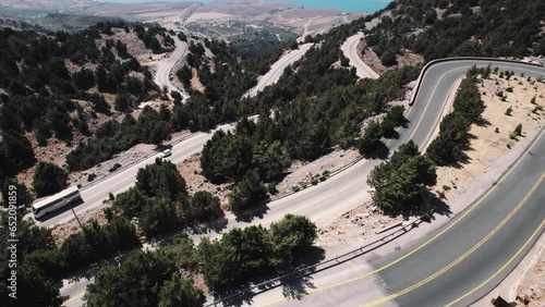 Epar.Od. Vruson-Choras Sfakion near Imbros Gorge, a popular and accessible hike, offering a low-difficulty alternative to the nearby Samaria Gorge. High quality 4k footage photo