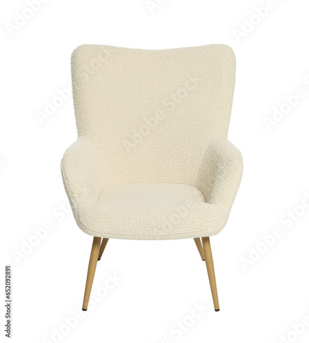 One stylish comfortable armchair isolated on white
