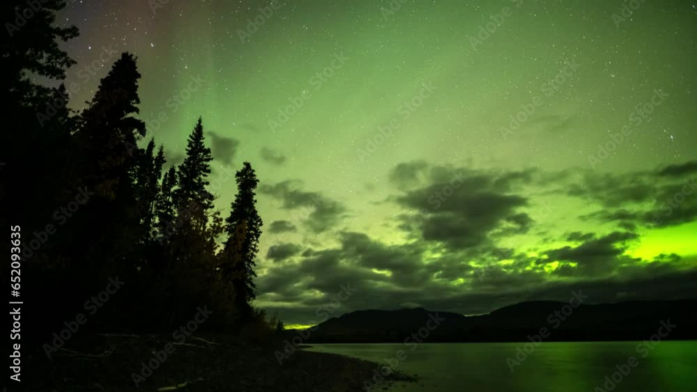 Northern lights over a lake Northern lights over a lake