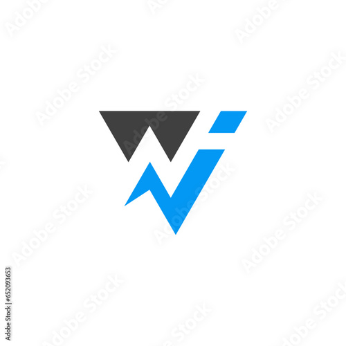  letters Initials Monogram logo IW, WI, W and I