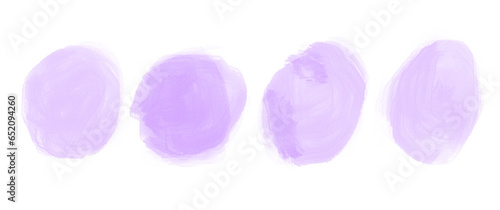 Set of abstract purple watercolor water splash on a white background. Vector watercolour texture in blue color. Ink paint brush stain. Purple soft light blot. Watercolor violet splash Free Vector