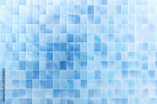 mosaic of blue ceramic tiles, bathroom interior, wallpaper. Generative Ai