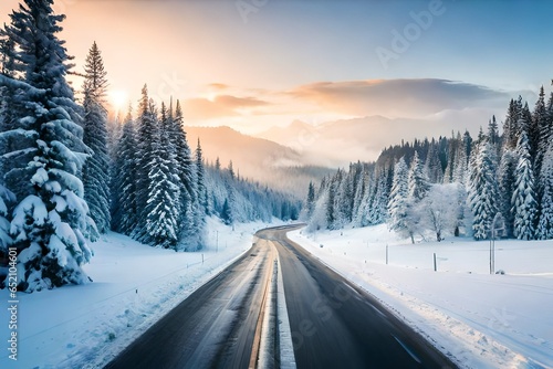 winter road in the mountains © Its Your,s