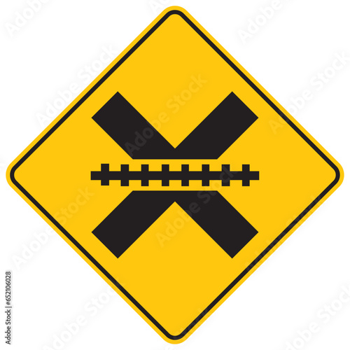 cruce a nivel, icono, vector, símbolo, silueta, ilustración, señal de prevención, señal color amarillo, pictograma, rombo, preventivo, señales, imagen, indicar, norma, normatividad, anuncio