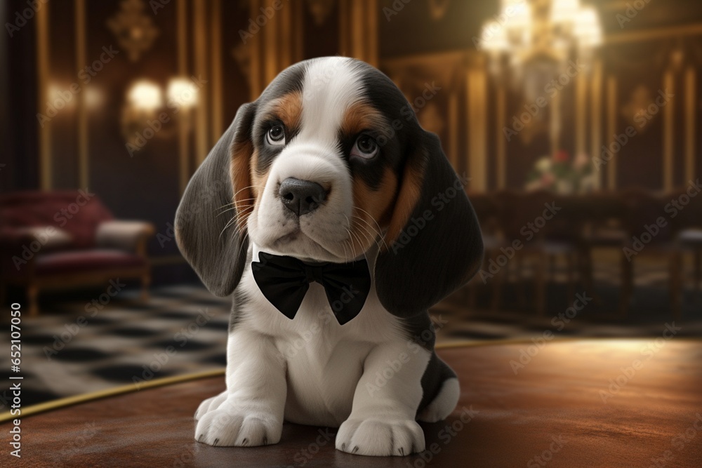 beagle dog portrait, Generative AI