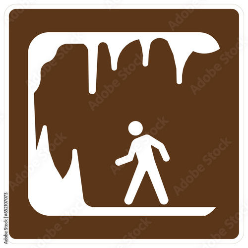 caverna, icono, vector, símbolo, silueta, ilustración, señal, café, señal color café, pictograma, montaña, turístico, señales, imagen, indicar, norma, normatividad, anuncio, estándar, información
